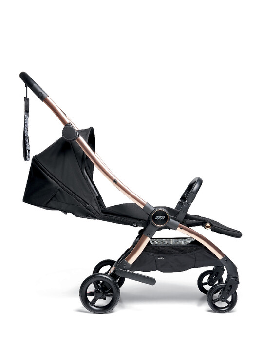 Airo 7 Piece Black Essentials Bundle with Black Aton Car Seat- Black with Rose Gold Frame image number 8